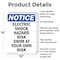 Signmission Electric Shock Hazard Risk Swim OSHA Notice Sign, Aluminum, 10in W x 14in L, 2PK OS-2PACK-NS-A-1014-V-11640 - alternate 5